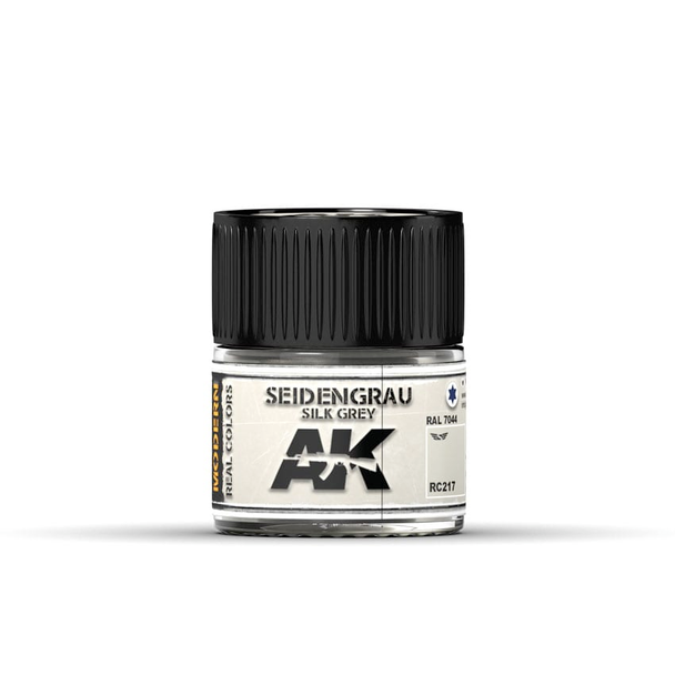 AK Interactive Real Colors Acrylic Lacquer - Seidengrau Silk Grey RAL 7044 10ml
