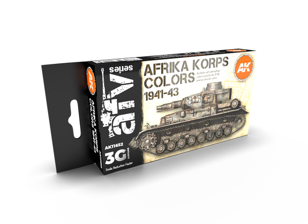 AK Interactive 3G Acrylics - AFV - Afrika Korps Colors Set