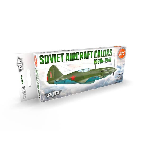 AK Interactive 3G Acrylics - Air - Soviet Aircraft 1930s-1941 Colors Set