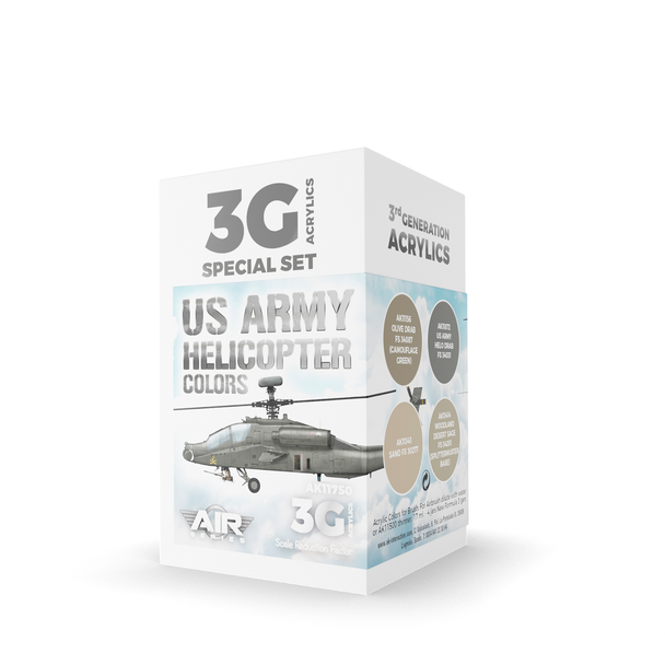 AK Interactive 3G Acrylics - Air - US Army Helicopter Colors Set