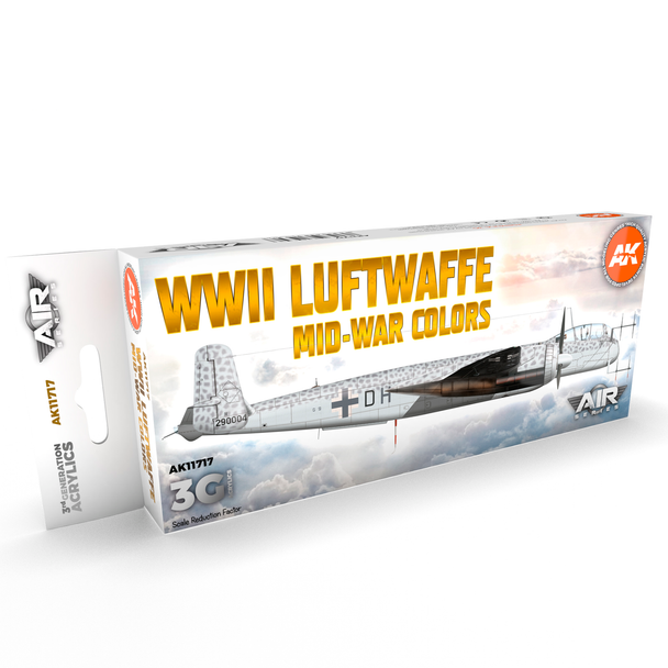 AK Interactive 3G Acrylics - Air - WWII Luftwaffe Mid-War Colors Set