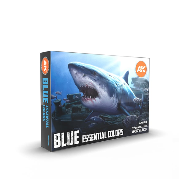 AK Interactive 3G Acrylics - Essential Blue Colors Set