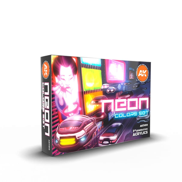 AK Interactive 3G Acrylics - Neon Colors Set