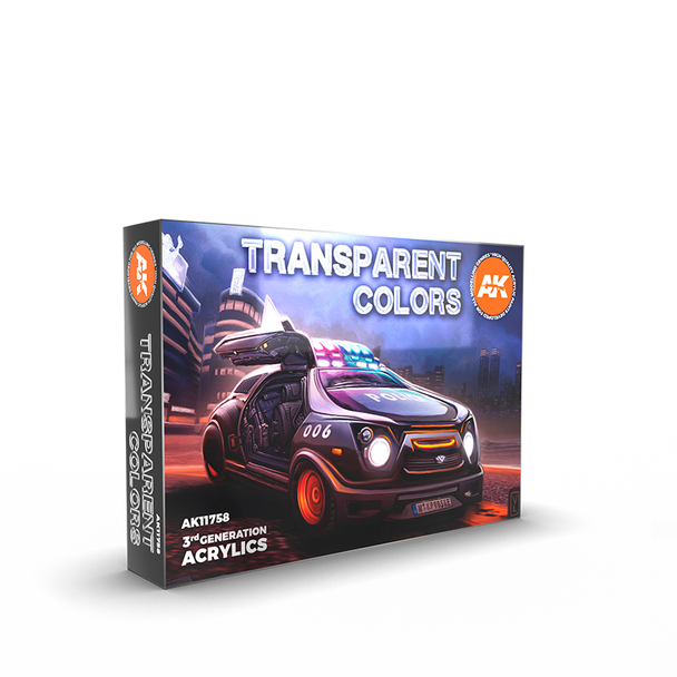 AK Interactive 3G Acrylics - Transparent Colors Set