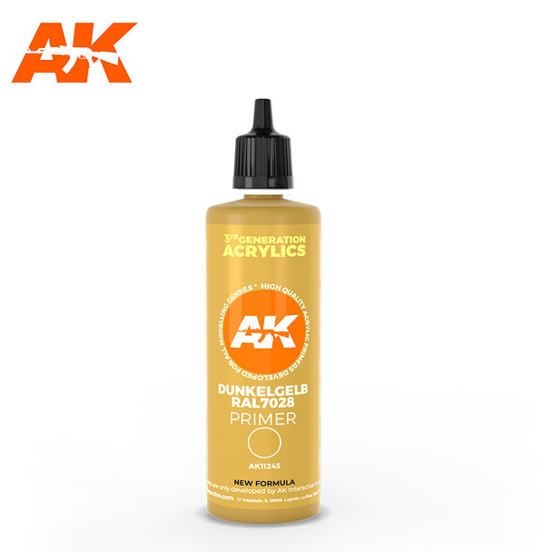 AK Interactive 3G Acrylics - Dark Yellow Primer 100ml