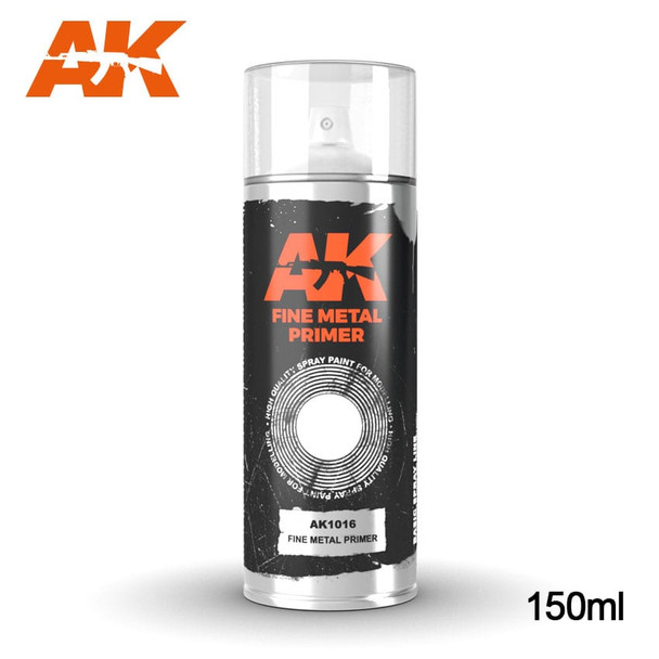 AK Interactive Sprays - Fine Metal Primer 150ml