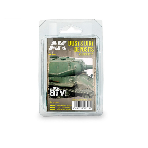 AK Interactive Weathering Paint Set - Dust and Dirt Deposits
