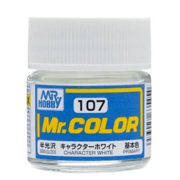 Mr. Hobby Mr. Color Acrylic Paint - C107 Character White (Semi-Gloss) 10ml