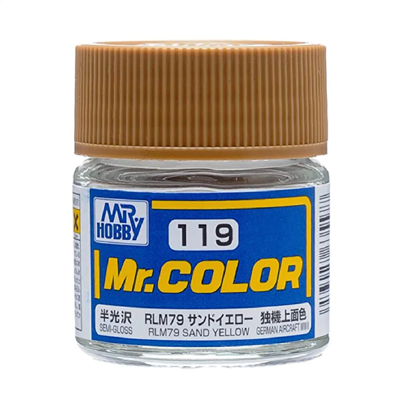 Mr. Hobby Mr. Color Acrylic Paint - C119 RLM76 Sand Yellow (Semi-Gloss/Aircraft) 10ml