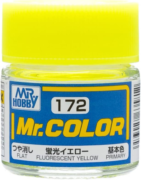Mr. Hobby Mr. Color Acrylic Paint - C172 Semi Gloss Fluorescent Yellow 10ml