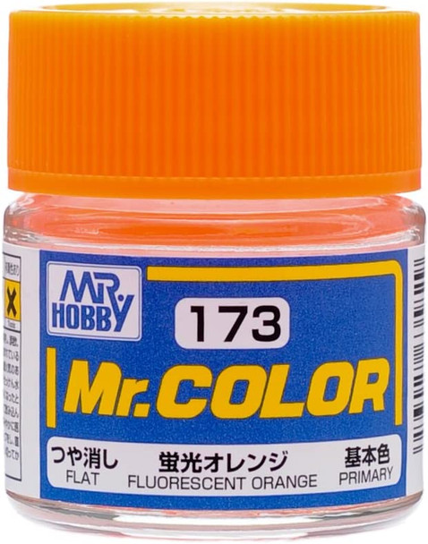 Mr. Hobby Mr. Color Acrylic Paint - C173 Fluorescent Orange (Gloss/Primary) 10ml