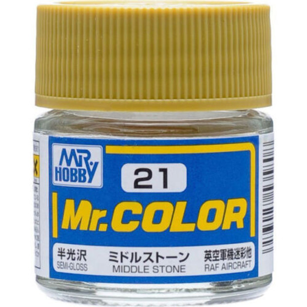 Mr. Hobby Mr. Color Acrylic Paint - C21 Middle Stone (Semi-Gloss/Aircraft) 10ml