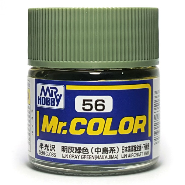 Mr. Hobby Mr. Color Acrylic Paint - C56 LJN Gray Green (Semi-Gloss/Tank) 10ml