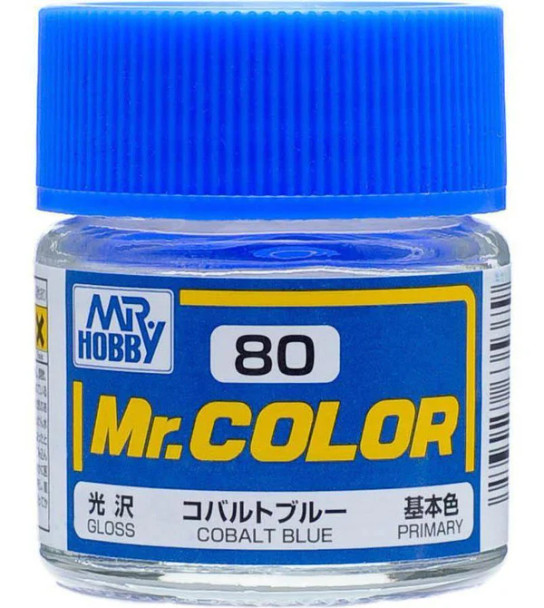 Mr. Hobby Mr. Color Acrylic Paint - C80 Cobalt Blue (Semi-Gloss/Primary) 10ml