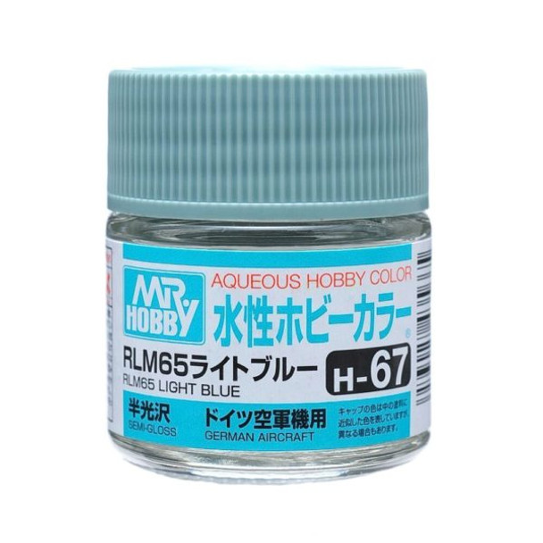 Mr. Hobby Aqueous Acrylic Color - H67 Semi-Gloss RLM65 Light Blue 10ml