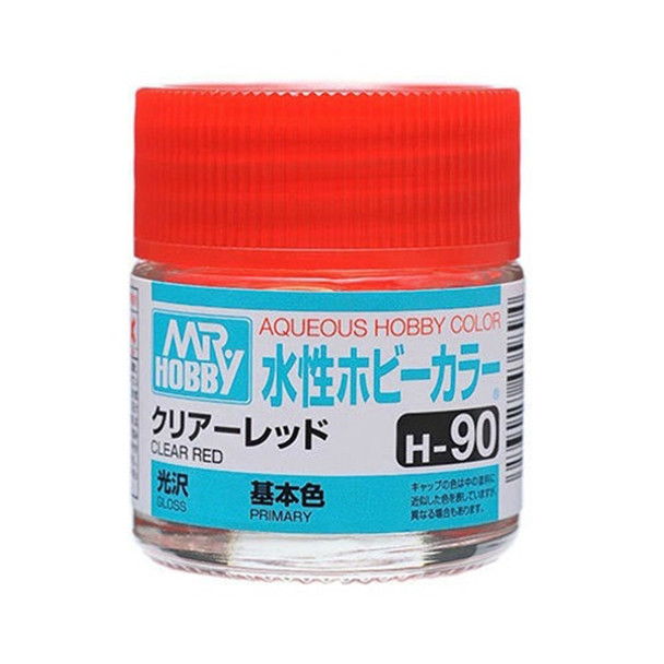 Mr. Hobby Aqueous Acrylic Color - H90 Gloss Clear Red 10ml