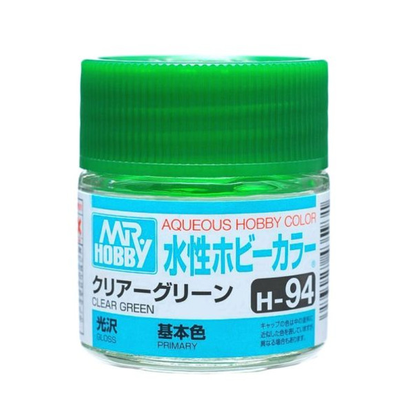 Mr. Hobby Aqueous Acrylic Color - H94 Gloss Clear Green 10ml