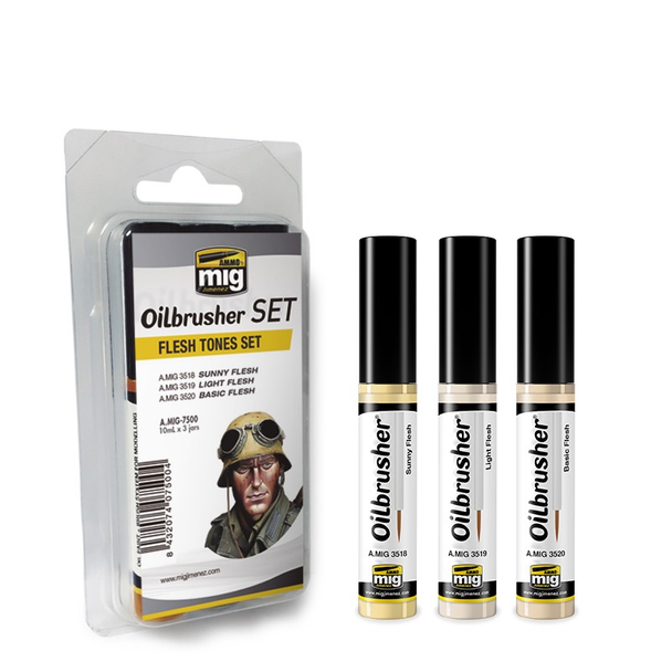 Ammo Mig Oils - Oilbrusher Flesh Tones Set