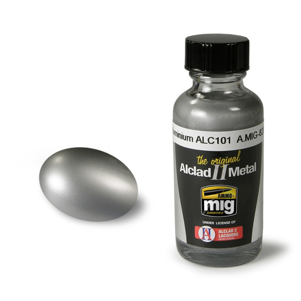 Ammo Mig Lacquers - Aluminium Alclad Metallic Paint ALC101 30ml
