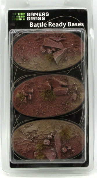 Gamers Grass Battle Ready Bases - Badlands - Oval 75mm (x3)