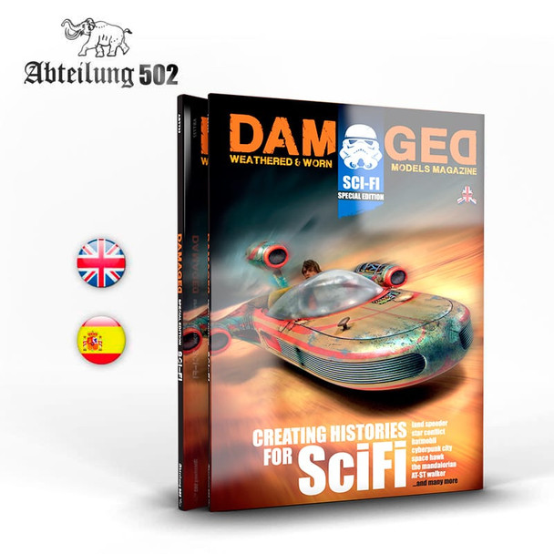 Abteilung502 Damaged: Worn and Weathered Models Magazine Libro Especial SciFi - Spanish