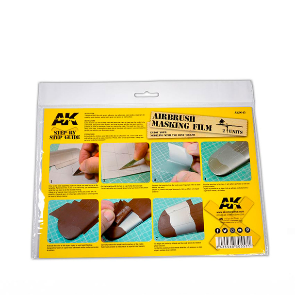 AK Interactive Airbrushing Masking Film - 2 Units Size A4