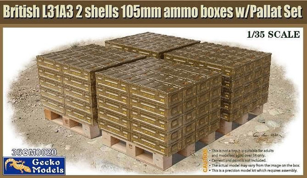 Gecko Models British Ammo & Pallet Set 1/35 Scale Model Kit