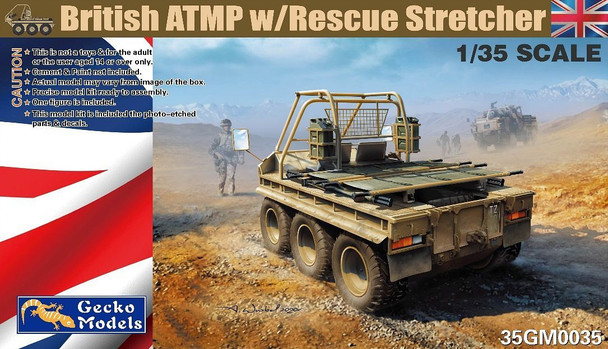 Gecko Models British ATMP with Rescue Stretcher 1/35 Scale Model Kit