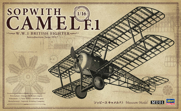 Hasegawa 1/16 Scale Sopwith Camel F.1 Model Kit