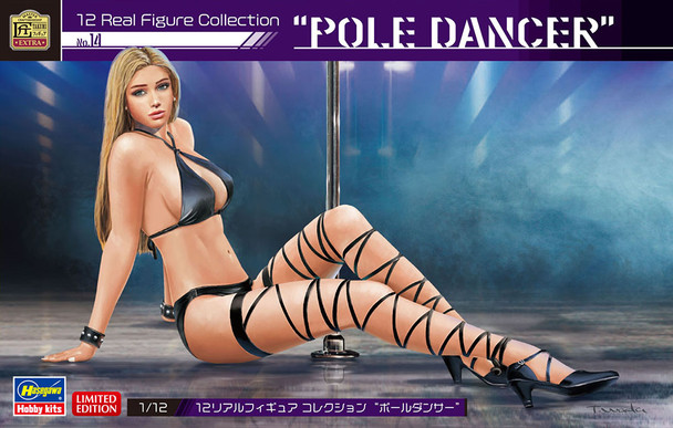 Hasegawa 1/12 Scale 12 Real Figure Collection No.14 Pole Dancer Model Kit