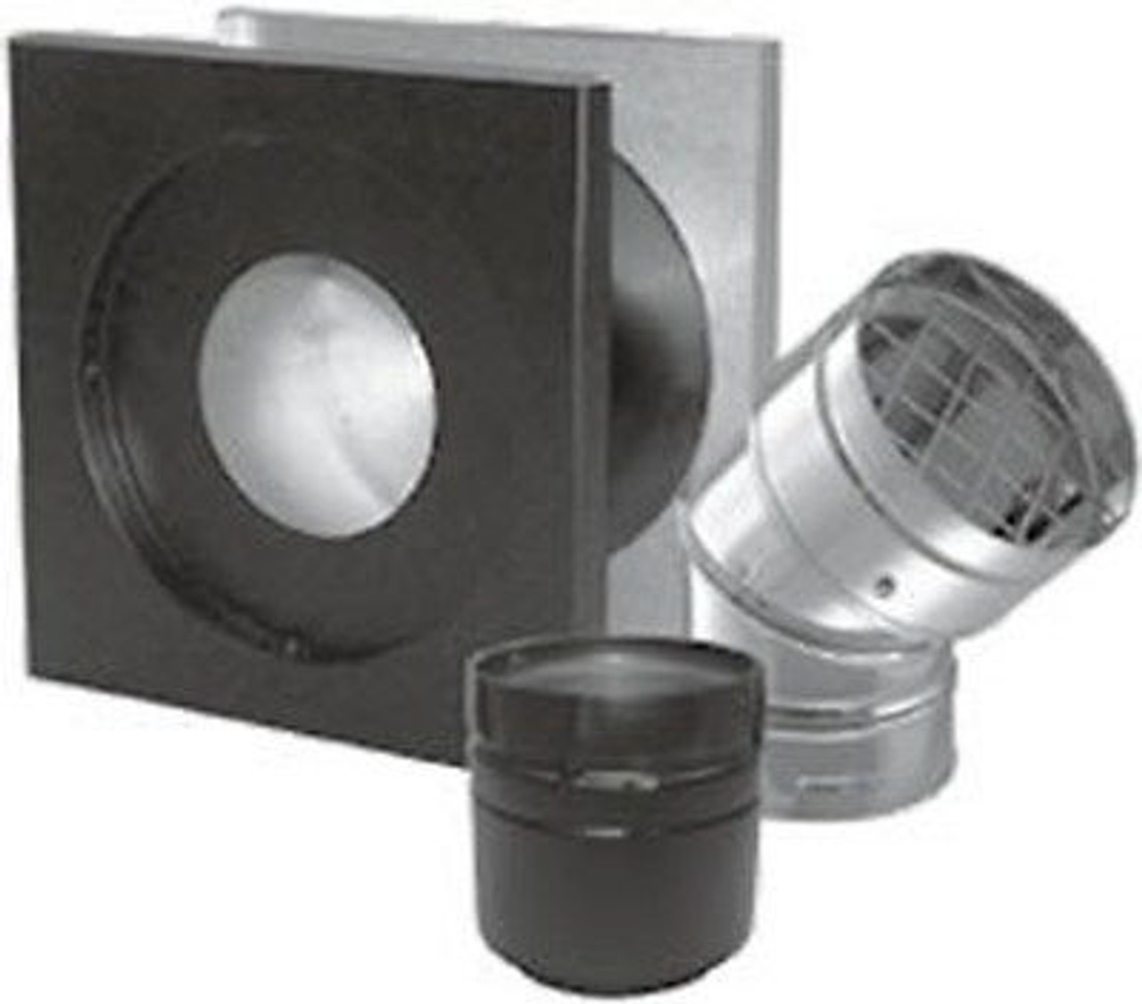 3 in. Wood Pellet Stove Vent Kit Horizontal Through Wall Chimney Pipe  PelletVent