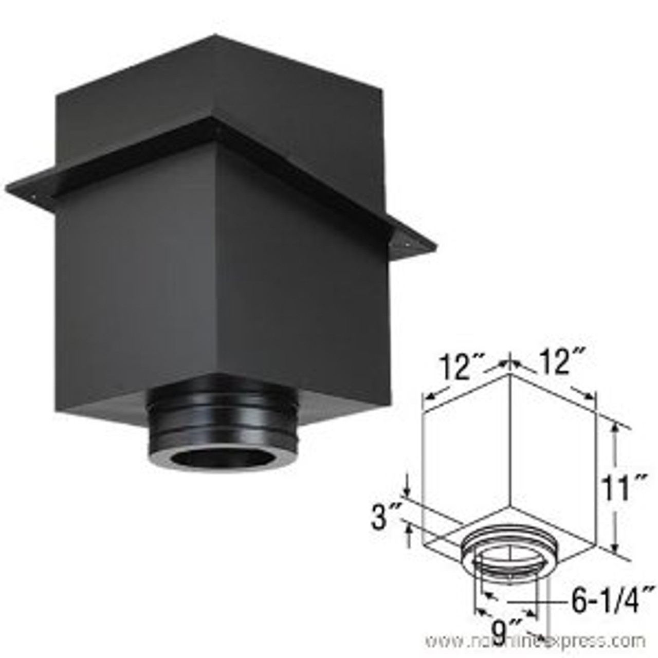 DuraVent Cathedral Ceiling With Black Double Wall Pipe Wood Stove Chimney  Kit