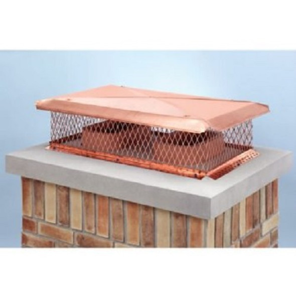 13640 17" x 41" Gelco Copper Multi-Flue Cap, 3/4" Mesh