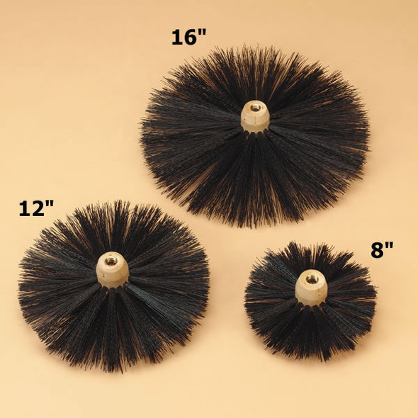 SBI 8 inch Round Poly Pellet Stove Brush