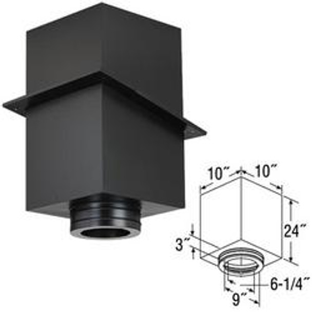 9436B Reduced Clearance Square Ceiling Support Box DuraTech Chimney 6DT-CS24R