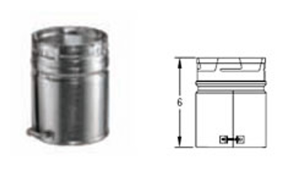 4BVAM M & G DuraVent Type B Gas Vent Male Adapter 4" Diameter