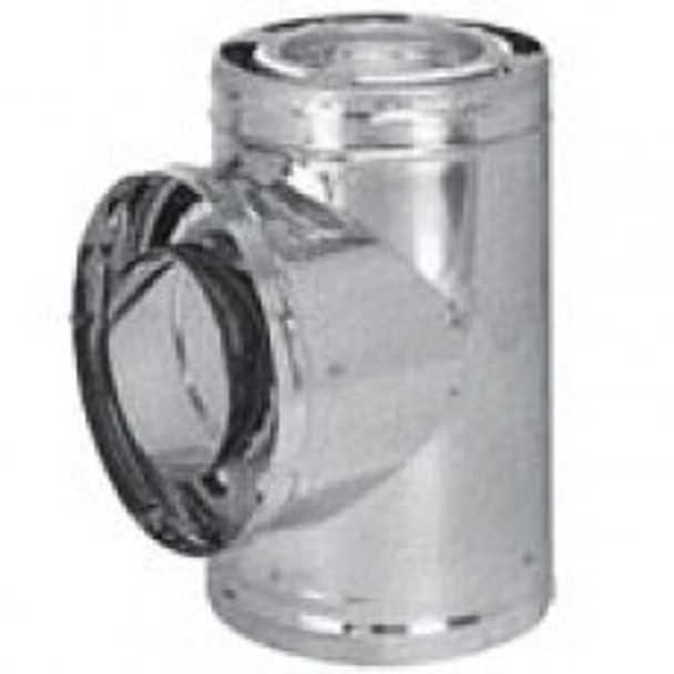 8DP-T 8" Dura-Vent DuraPlus Tee With Cap, Galvanized Steel 