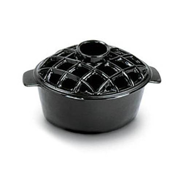 61136 Black Porcelain Coated Speckled Stamer, 2.25 Qt 