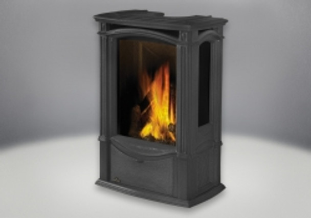 GDS26NSB CASTLEMORE™ DIRECT VENT CAST IRON GAS STOVE (TOP OR REAR VENT) 