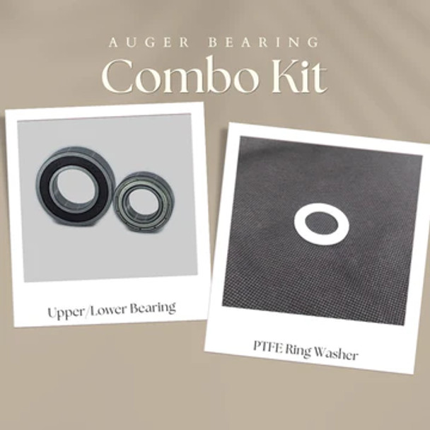 COMFORTBILT PELLET STOVE AUGER BEARING SET. (UPPER AND LOWER) WITH PTFE WASHER