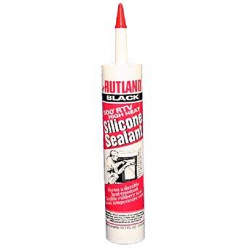 RUTLAND 500 Degree F RTV High Heat Silicone Sealant 10.3 fl oz Black