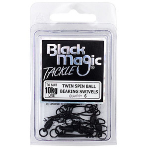 Black Magic Twin Spin Ball Bearing Swivels Black Magic Twin Spin Ball Bearing Swivels