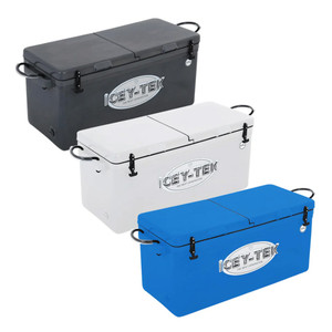 Icey Tek Long Box Split Lid Grey White Blue Icey Tek Long Box Split Lid Grey White Blue