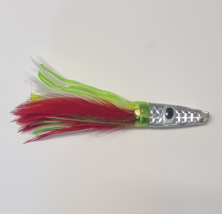 Zuker 8" ZTW-F3 Red/White/Lime Feather Lure