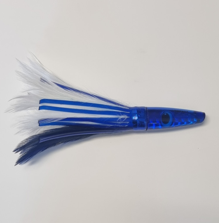 Zuker 8" ZTW-F6 Lure Blue/White Feather Lure