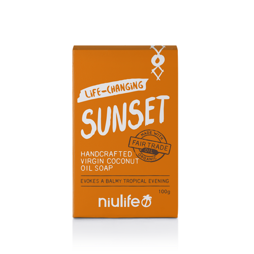 Niulife Sunset Coconut Oil Soap 100g Bar