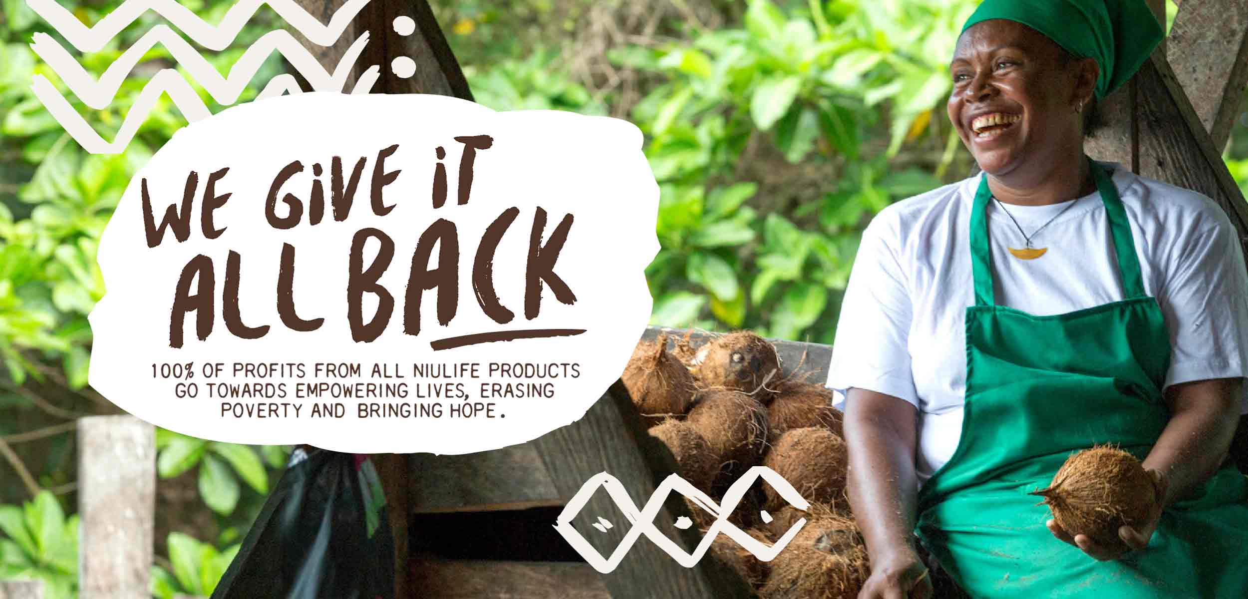 Solomons woman holding coconut