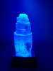 Glowing Selenite Mountain Tower with Color Cascading Light Box