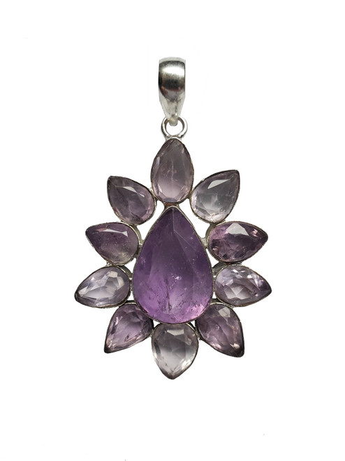 Amethyst Daisy Raindrop Pendant Amethyst Daisy Raindrop Pendant