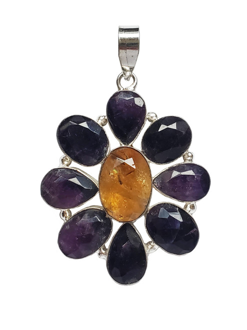 Purple Petals Dancing Around the Sun Daisy Pendant Purple Petals Dancing Around the Sun Daisy Pendant